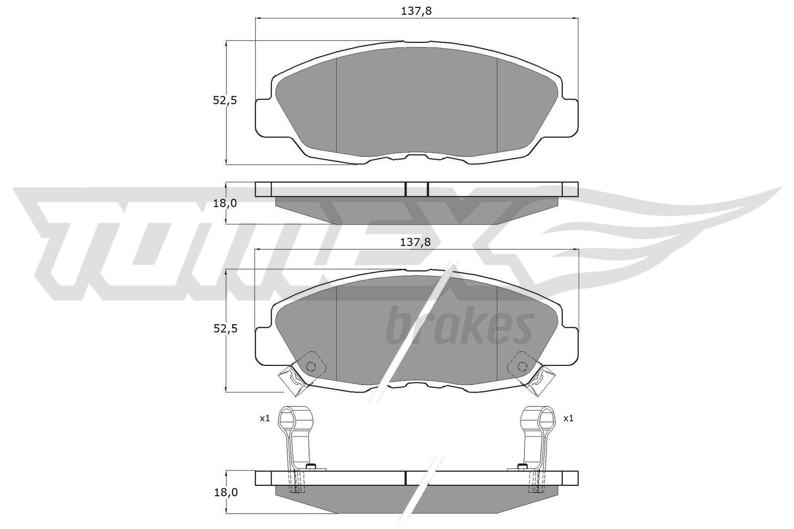 TOMEX TOM1098 fékbetét készlet, tárcsafék